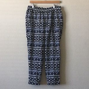 J Crew Factory Tribal Print Joggers